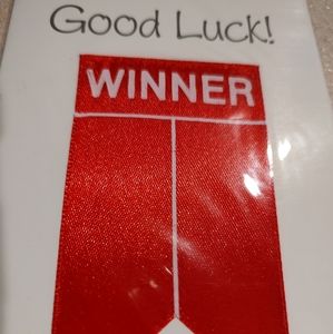 Celebrate victory. beautiful red winner ribbon. Special Olympics Athletes Oath